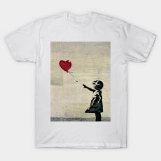 Banksy's Girl with a Red Balloon III T-Shirt